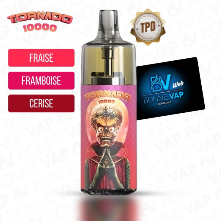 Puff Strawberry Raspberry Cherry Ice - Tornado 10K