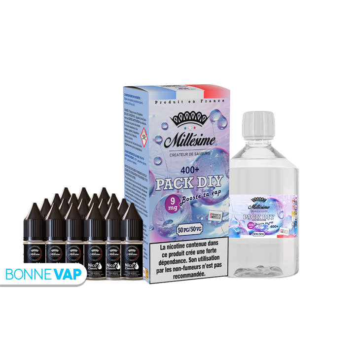 PACK DIY 9MG 400ML MILLESIME 50/50